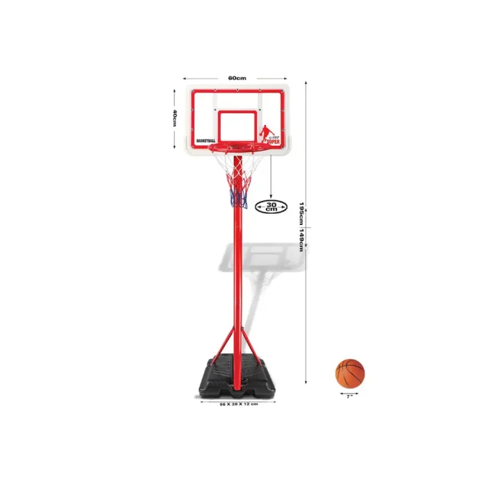Canasta  Baloncesto Infantil Ajustable 1,49 - 1,95 cm