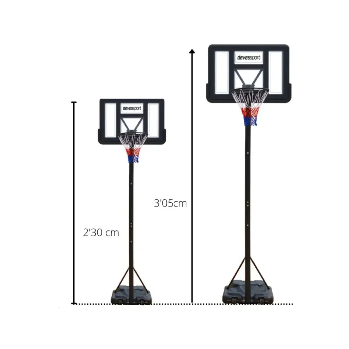 Canasta baloncesto altura regulable 2,30 -3,05