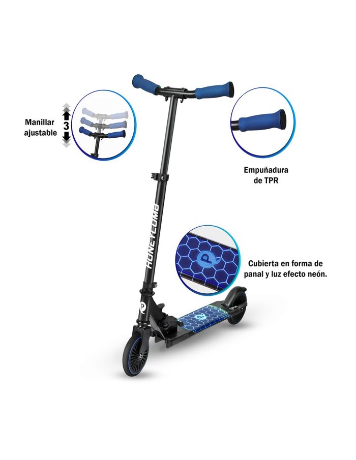 6051 thickbox default Patinete Honey Comb Scooter con Luces Led Azul