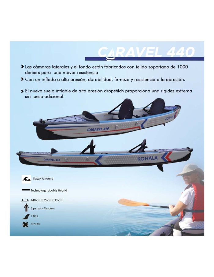 6220 thickbox default Kayak Hinchable 2 Plazas Kohala Caravel 440 4.4m