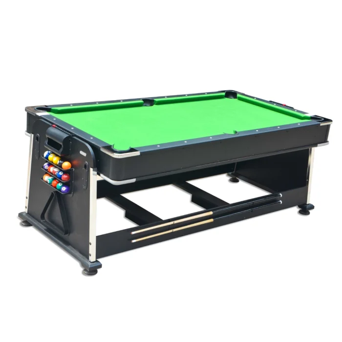 Multijuego giratorio 4 en 1 Olimpus – Tapete Verde (Billar, Air Hockey – Ping-Pong, Mesa comedor) - Imagen 2