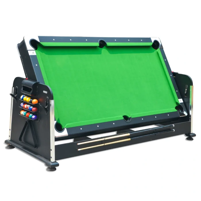 Multijuego giratorio 4 en 1 Olimpus – Tapete Verde (Billar, Air Hockey – Ping-Pong, Mesa comedor)