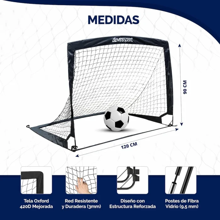 Portería De Fútbol Plegable (Pop Up) Set 2 unidades - Imagen 2