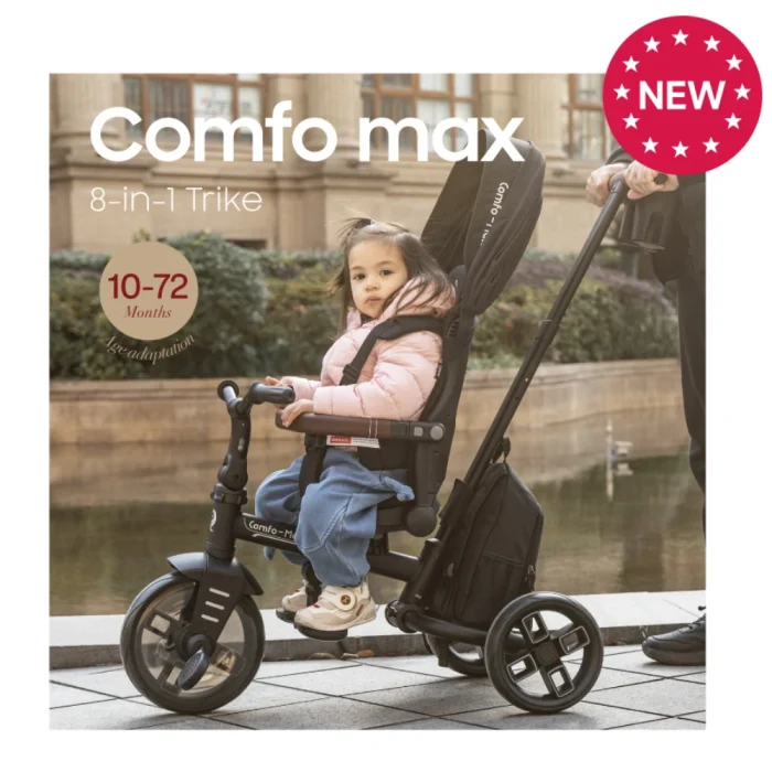 Triciclo Evolutivo Qplay Comfo Max 7 en 1 Verde / 10-72 meses + REGALO de Bolsa para manillar - Imagen 2
