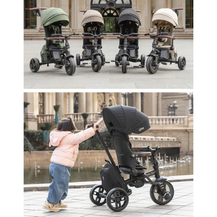 Triciclo Evolutivo Qplay Comfo Max 7 en 1 Verde / 10-72 meses + REGALO de Bolsa para manillar - Imagen 4