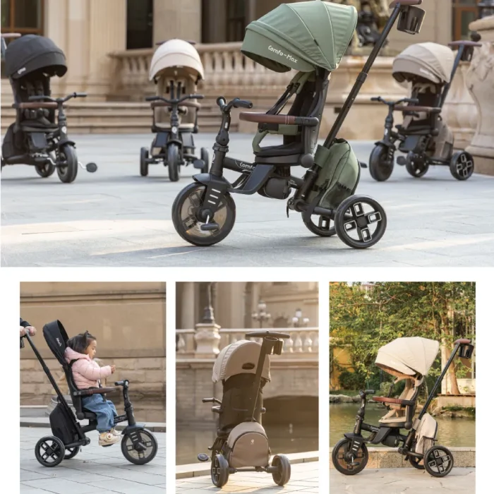 Triciclo Evolutivo Qplay Comfo Max 7 en 1 Verde / 10-72 meses + REGALO de Bolsa para manillar - Imagen 11