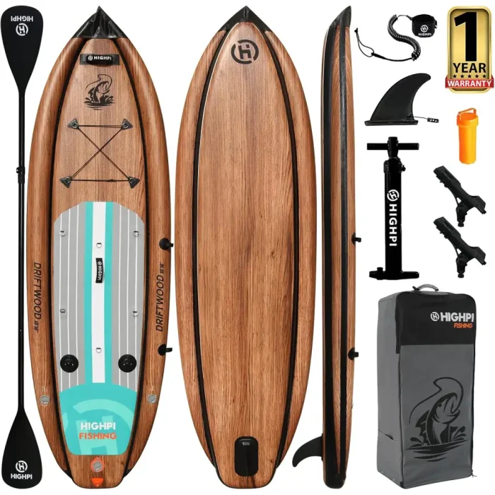 Tabla de Paddle Surf Hinchable Highpi para Pesca