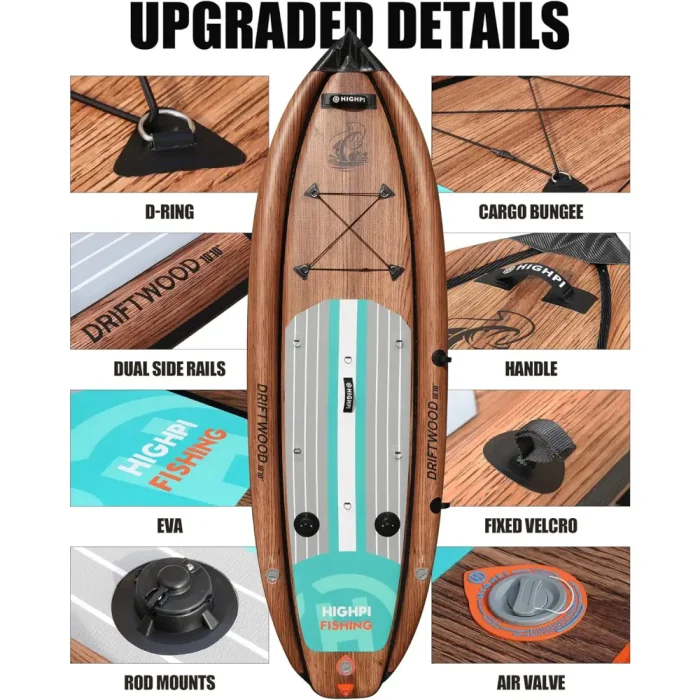 Tabla de Paddle Surf Hinchable Highpi para Pesca - Imagen 6