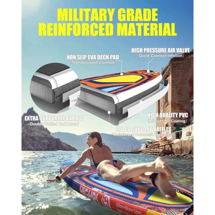 Tabla de Paddle Surf Hinchable Highpi 10'6 Sea World + Regalo Fitness kit Paddle Surf - Imagen 3