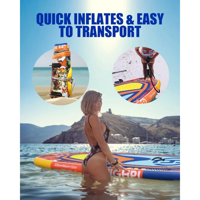 Tabla de Paddle Surf Hinchable Highpi 10'6 Sea World + Regalo Fitness kit Paddle Surf - Imagen 5