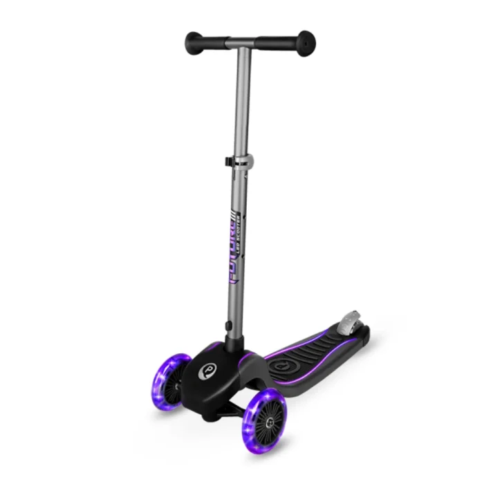 Patinete Future Scooter ECO Morado de Qplay con Luces Led