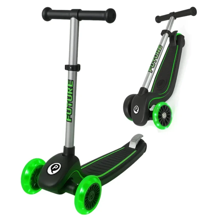 Patinete Future Scooter ECO Verde de Qplay con Luces Led - Imagen 7