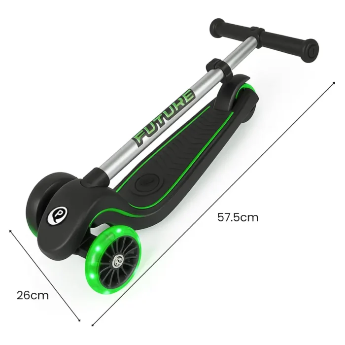 Patinete Future Scooter ECO Verde de Qplay con Luces Led - Imagen 3