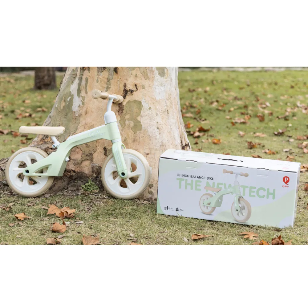 Bicicleta de Equilibrio Tech Balance Bike Qplay 10" Verde - Imagen 4