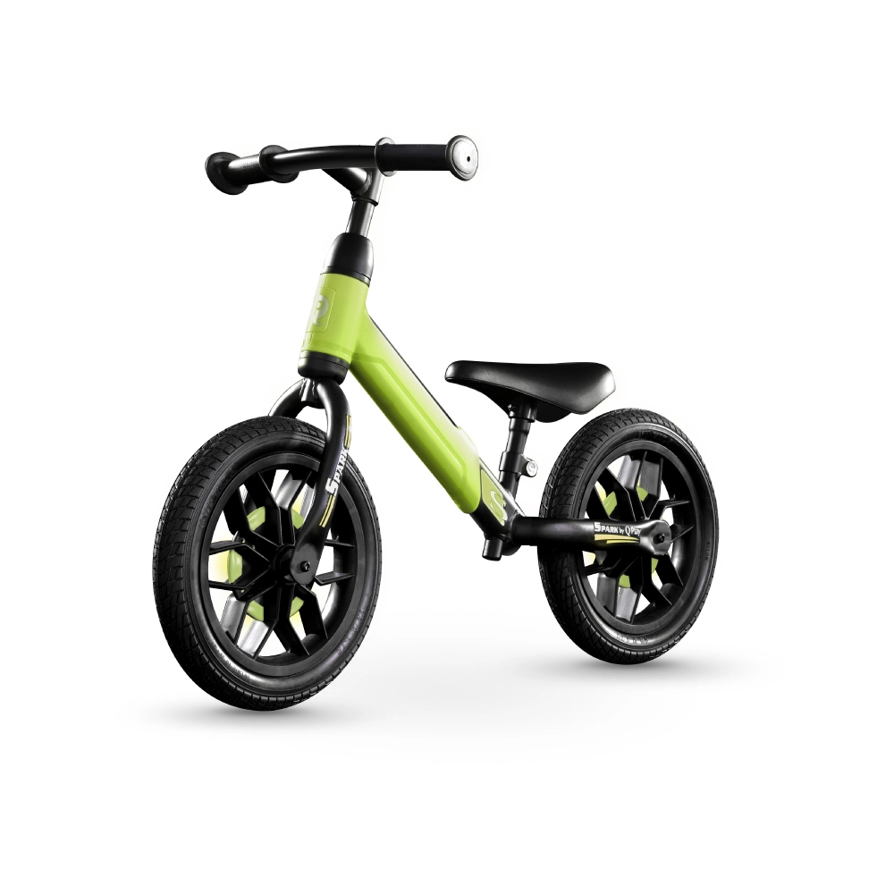 Bicicleta de equilibrio QPlay Spark 12" Verde con Luces Led