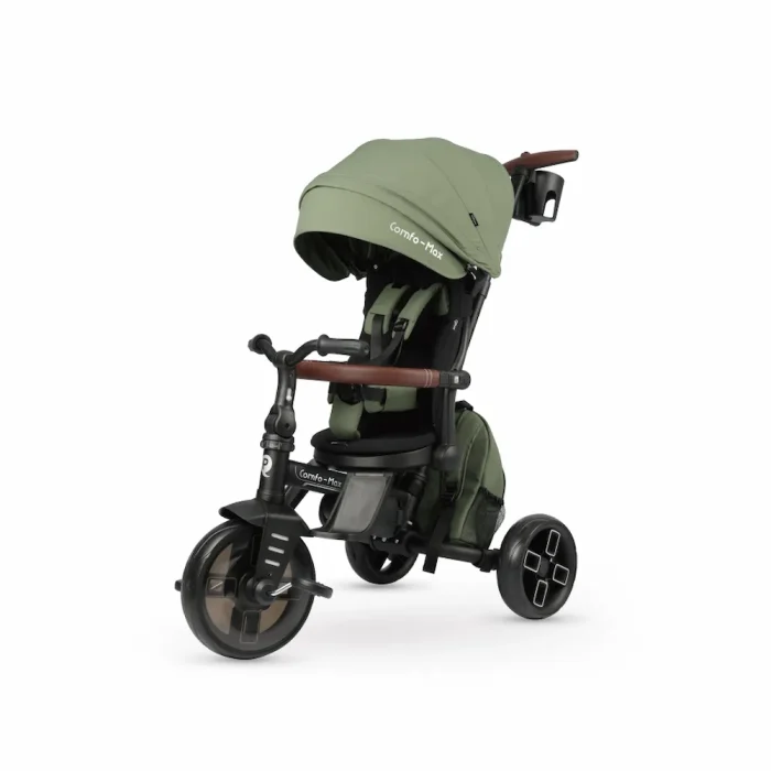 Triciclo Evolutivo Qplay Comfo Max 7 en 1 Verde / 10-72 meses + REGALO de Bolsa para manillar