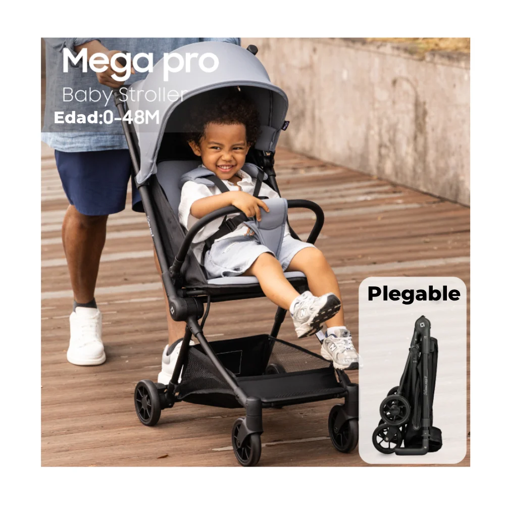 Silla de Paseo Qplay Mega Pro Blue - Imagen 7