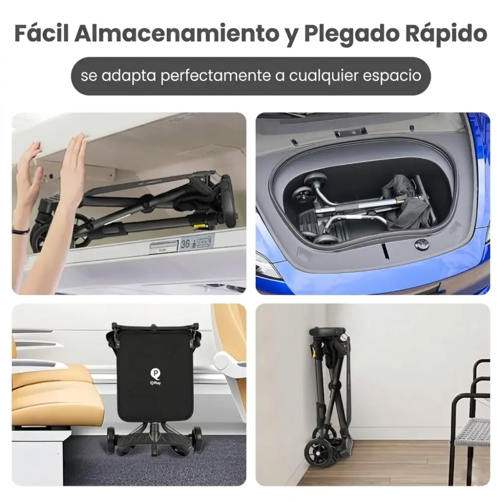 Silla de paseo ultraligera QPlay T18 – Compacta, segura y perfecta para viajar - Imagen 4