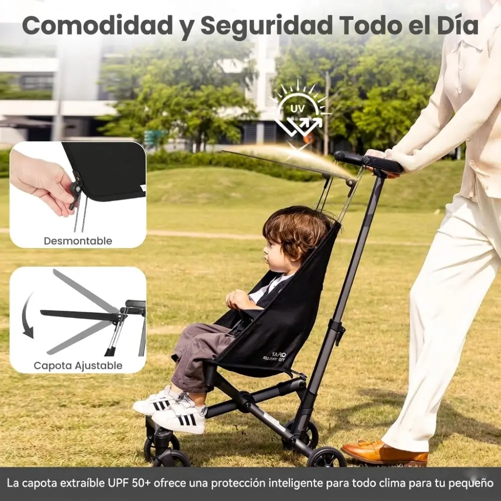 Silla de paseo ultraligera QPlay T18 – Compacta, segura y perfecta para viajar - Imagen 5