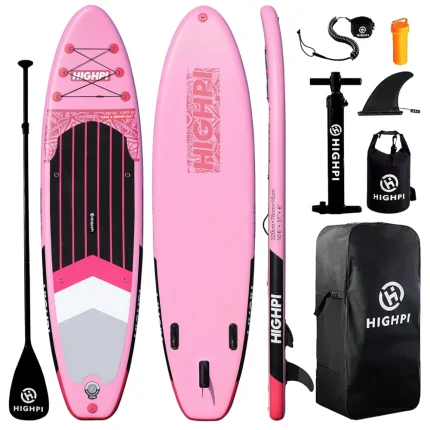 Tabla de Paddle Surf Hinchable Highpi  320x78x15cm (10'6"x31"x6") | - Rosa