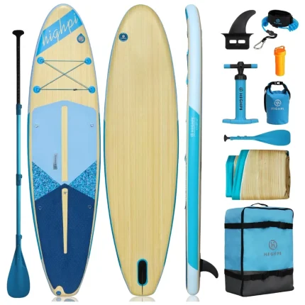 Tabla de Paddle Surf Hinchable Highpi 320x78x15cm (10'6"x31"x6") - Blue Wood
