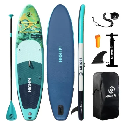 Tabla de Paddle Surf Hinchable Highpi  320x78x15cm (10'6"x31"x6") | - Esmeralda